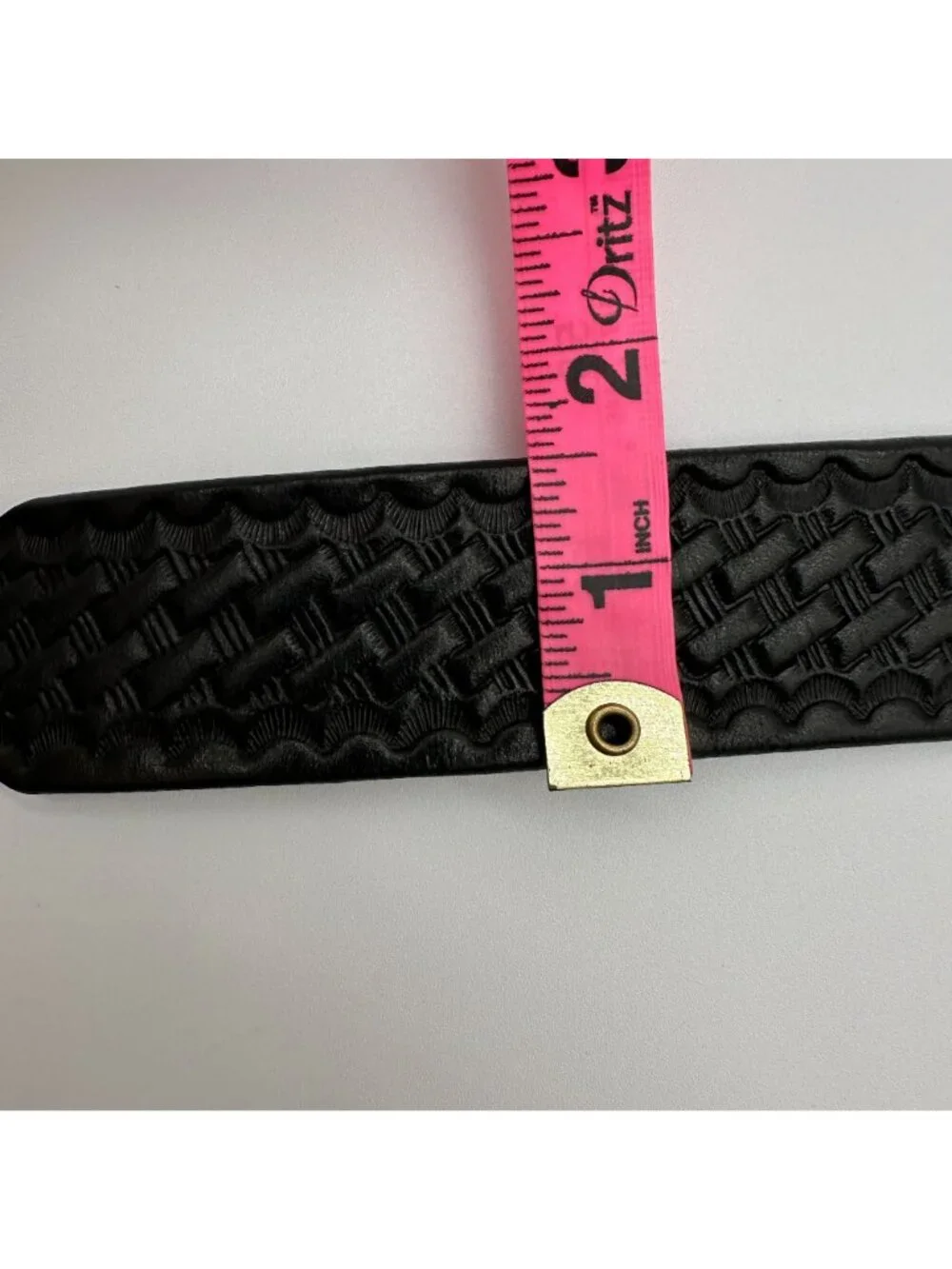Black Leather Belt Strap RW Amish Men's Basketweave 58 1/2